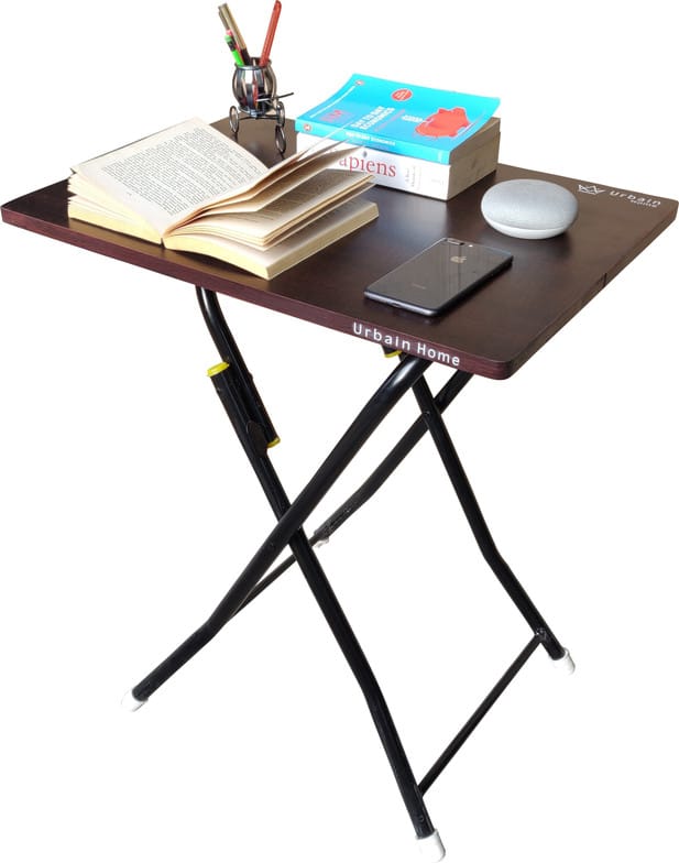 Urbain Home Lagos Wood Portable Laptop Table  (Finish Color - Brown, Pre Assembled)