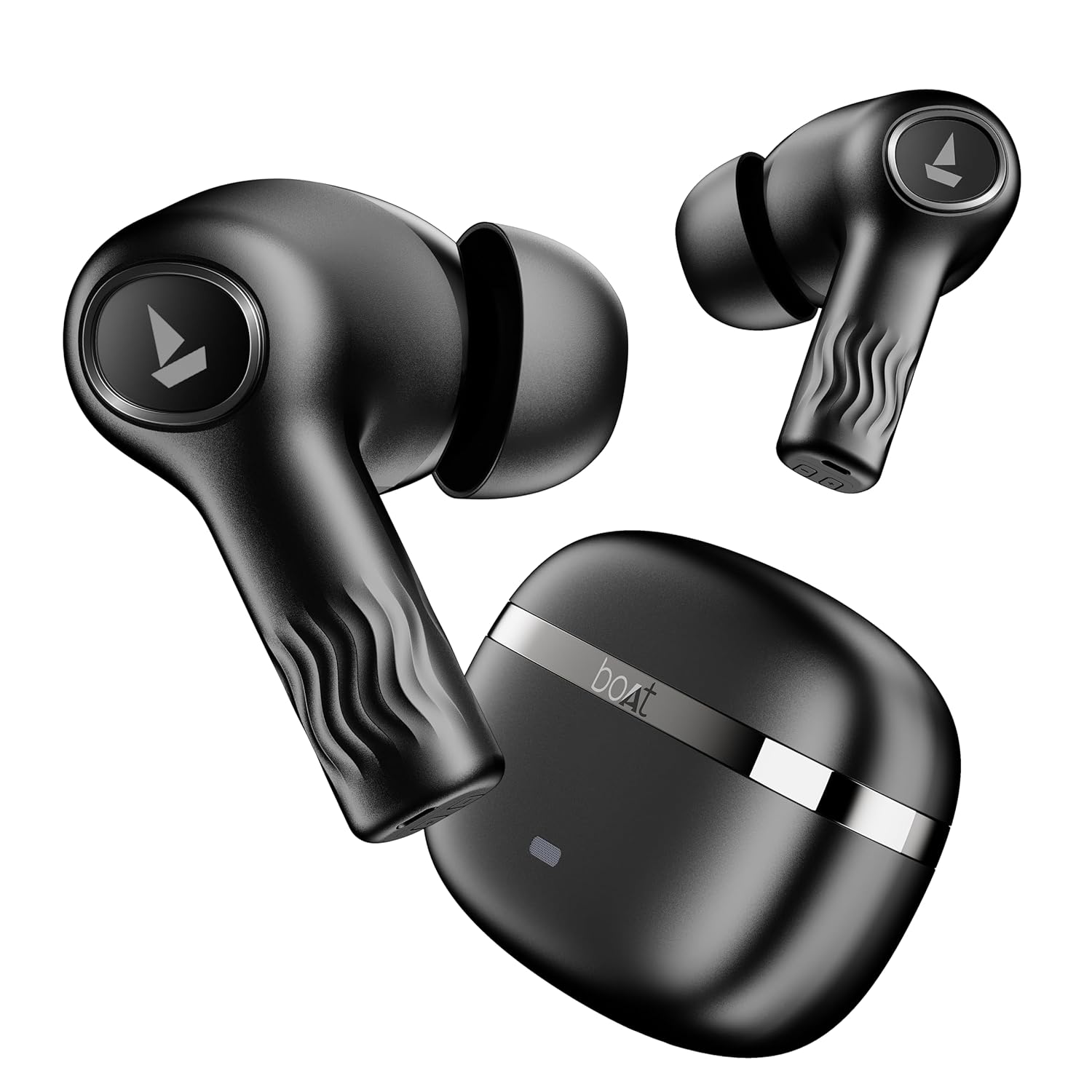 boAt Airdopes 161/163 with ASAP Charge & 40 HRS Playback Bluetooth  (Pebble Black, True Wireless)