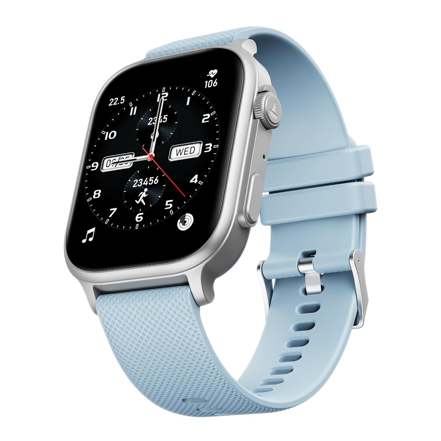 boAt New Launch Storm Infinity Max, 20 Days Maximum Battery, Biggest Battery Capacity Ever! 2.01&#34; (5.1cm) Display, Functional Crown, AI Nudges, BT Calling, Smart Watch for Men &amp; Women (Sky Blue)