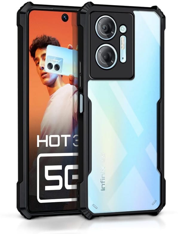 AIZLO Back Cover for Infinix Hot 30 5G  (Black, Camera Bump Protector, Pack of: 1)