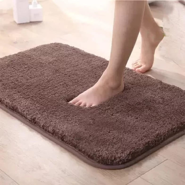 MAA HOME CONCEPT Microfiber Floor Mat  (DK Brown, Medium)